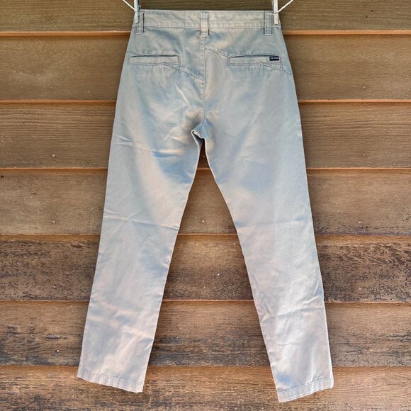 Volcom Mens Khaki Chino Pants Size 28 Slim Fit Casual Wear Cotton Blend - Picture 4 of 12